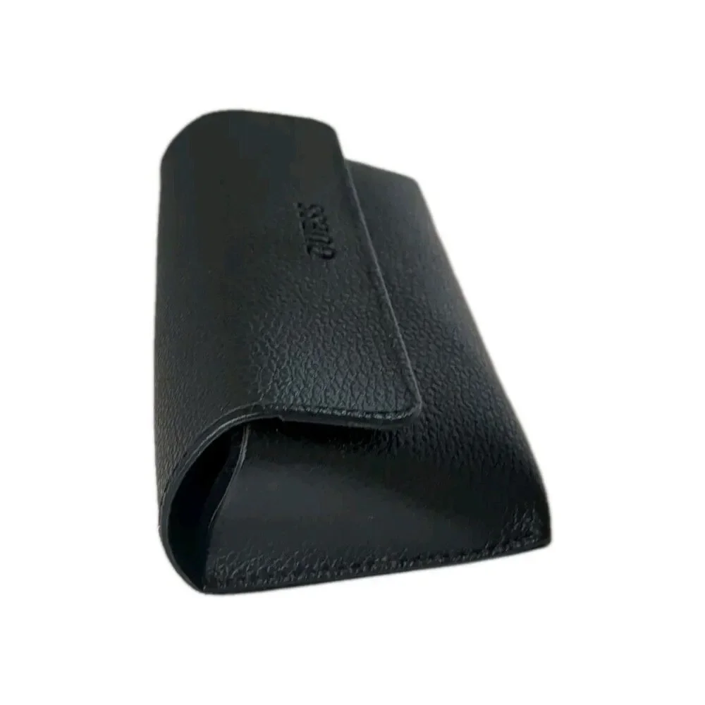 GUESS Eyeglass Sunglass Case Black Faux Leather Magnetic Clclosure Eyewear Hard